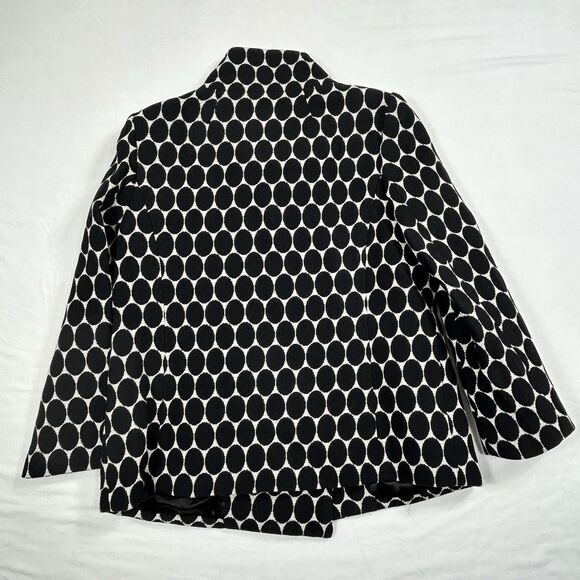 Milly of New York An Original Womens 8 Wool Blend Jacket Polka Dot Black White - Picture 16 of 16